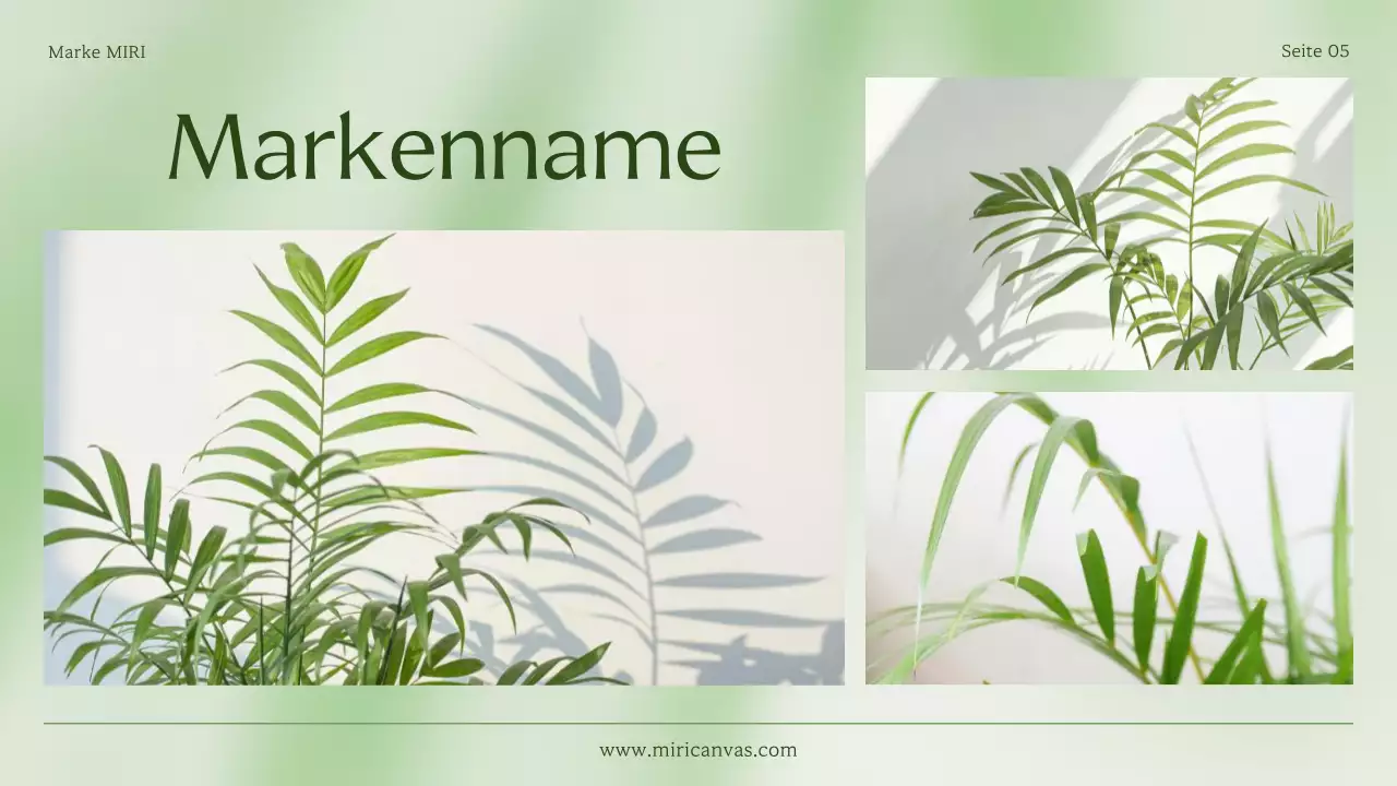 Ein einfaches grünes und lindgrünes Branding für kleine Unternehmen