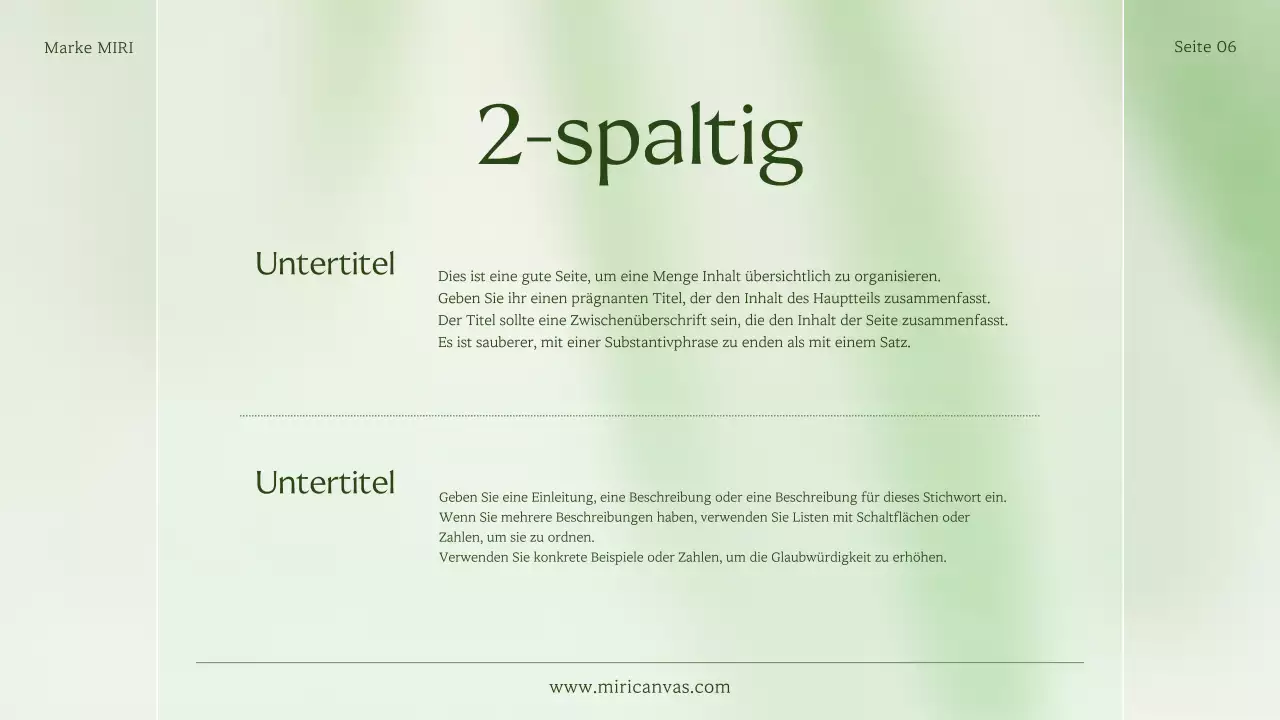 Ein einfaches grünes und lindgrünes Branding für kleine Unternehmen