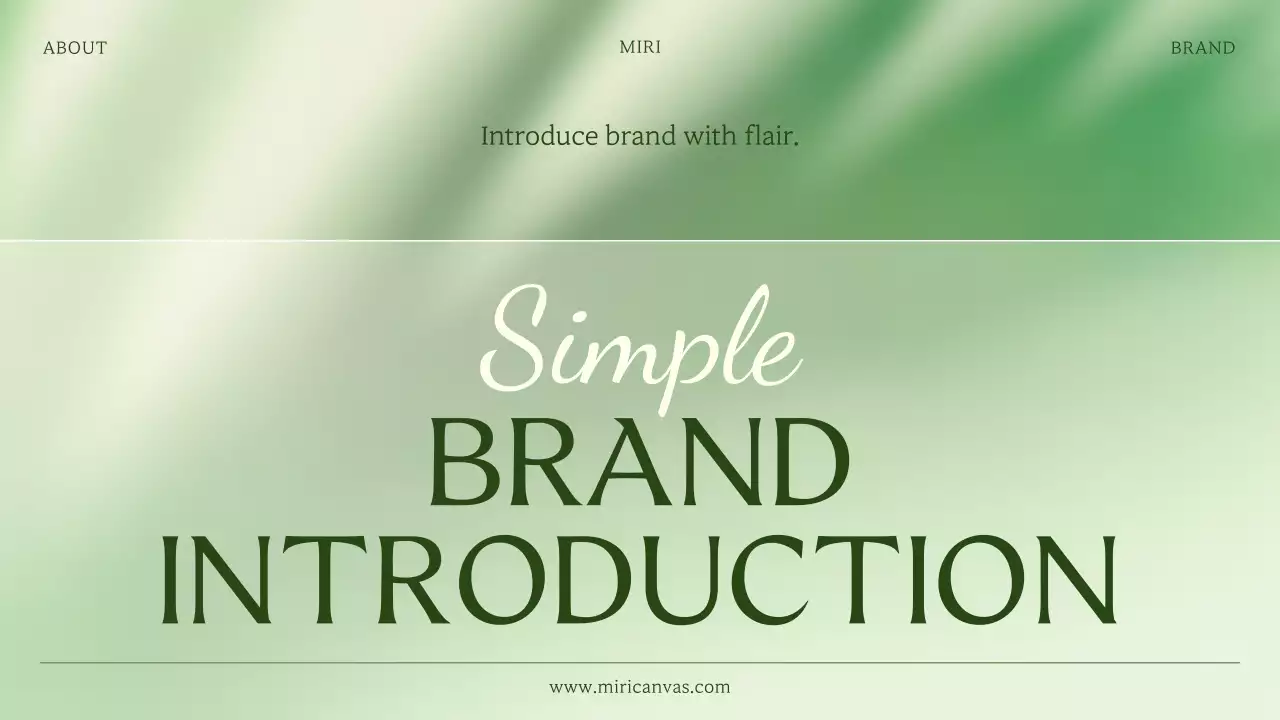 Giới thiệu thương hiệu doanh nghiệp nhỏ đơn giản với màu xanh lá cây và xanh nhạt