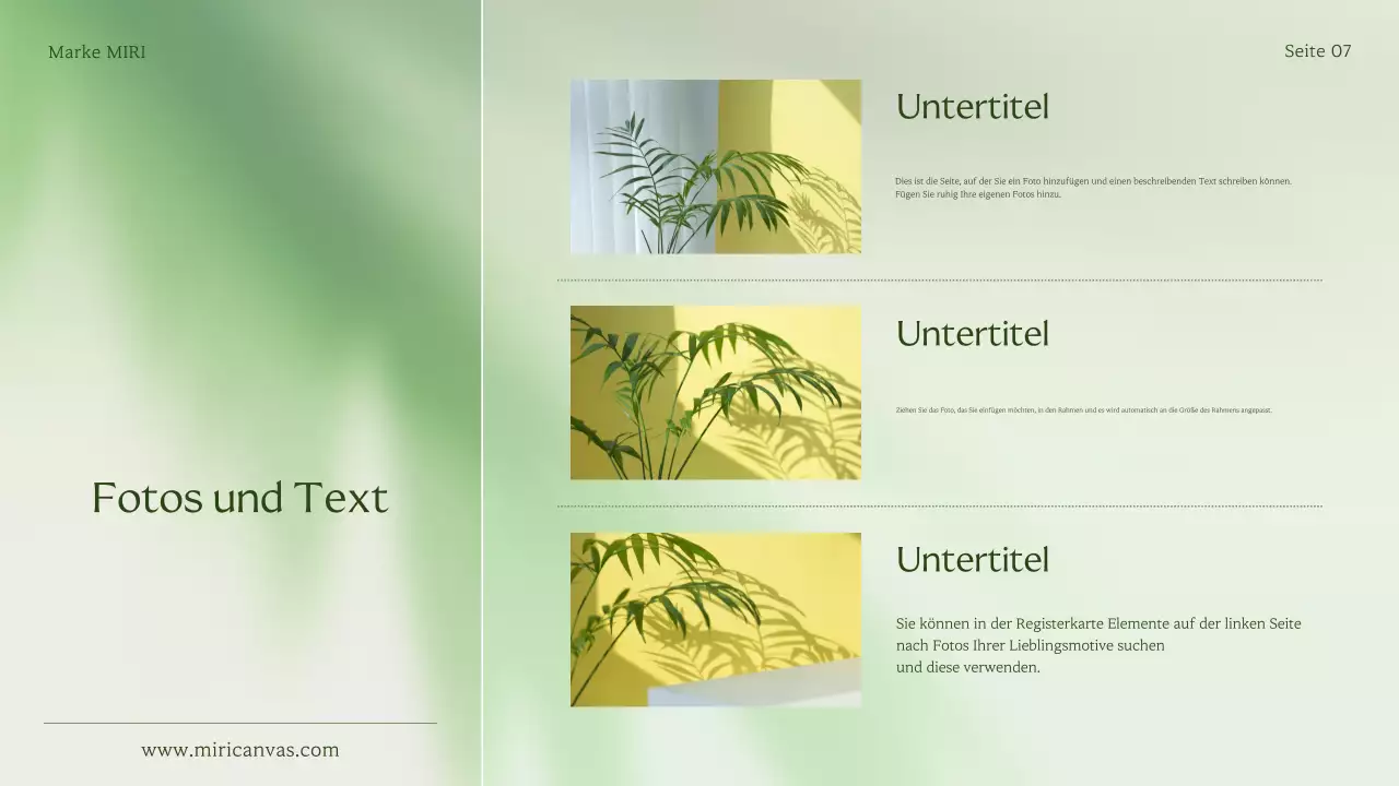 Ein einfaches grünes und lindgrünes Branding für kleine Unternehmen