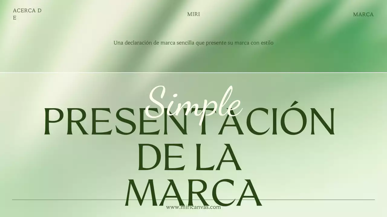 Una sencilla declaración de marca verde y verde lima para pequeñas empresas