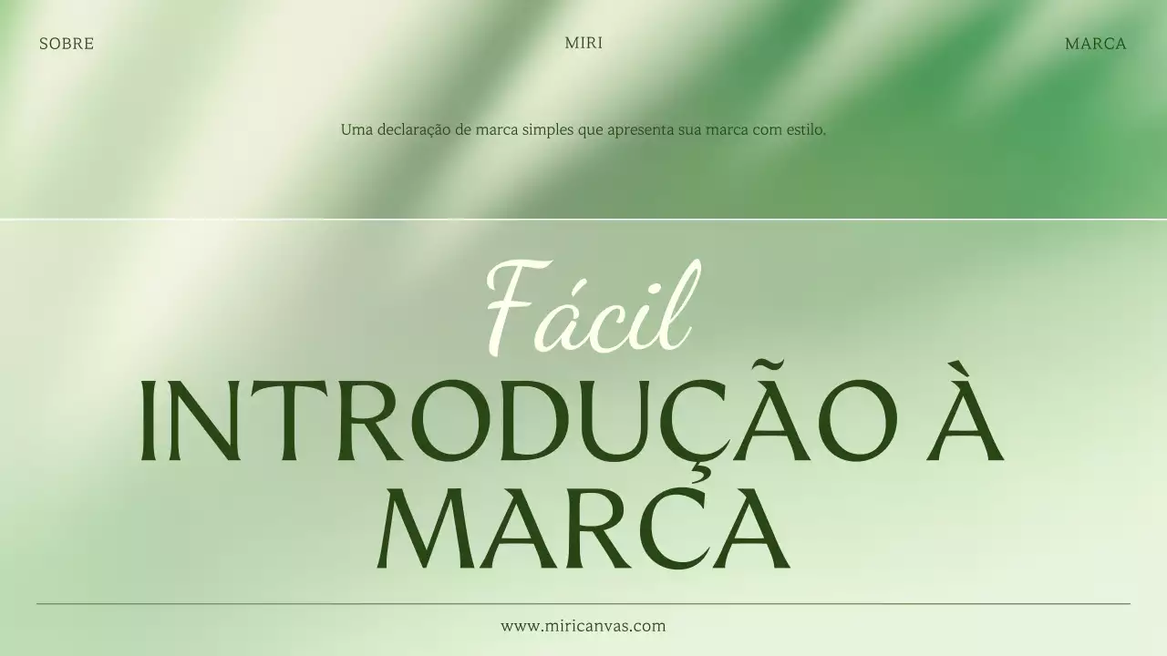 Uma simples declaração de marca verde e verde-limão para uma pequena empresa