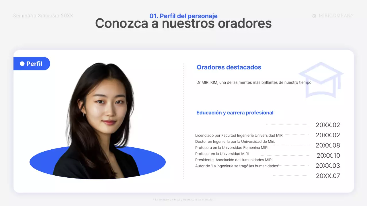 Una charla coloquio moderna en azul y blanco Material del curso