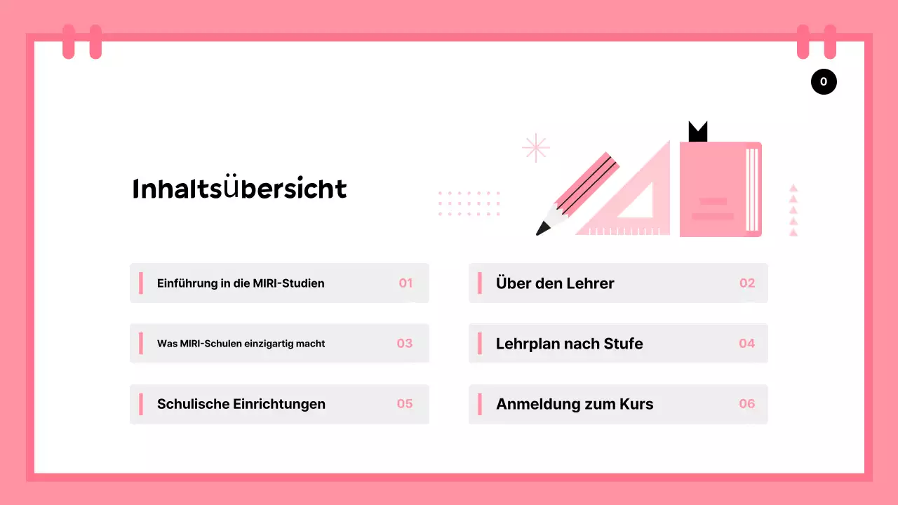 Eine einfache Einführung in die Schulferien in Grün und Rosa