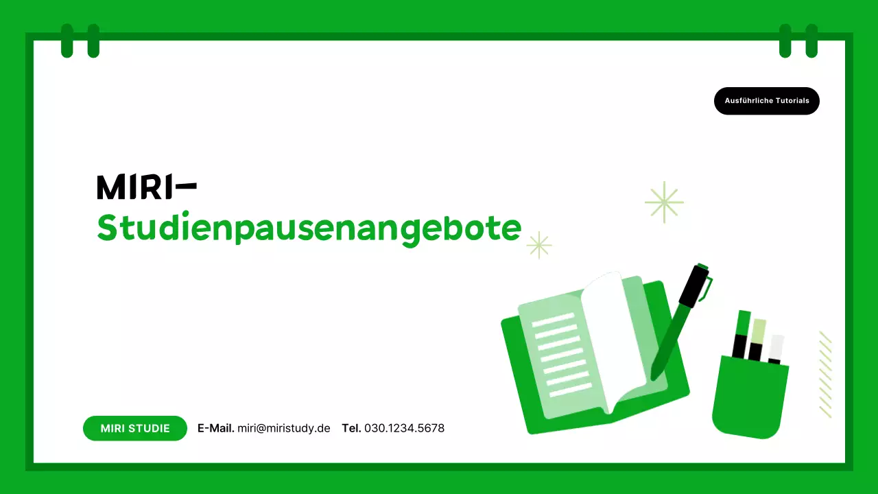 Eine einfache Einführung in die Schulferien in Grün und Rosa