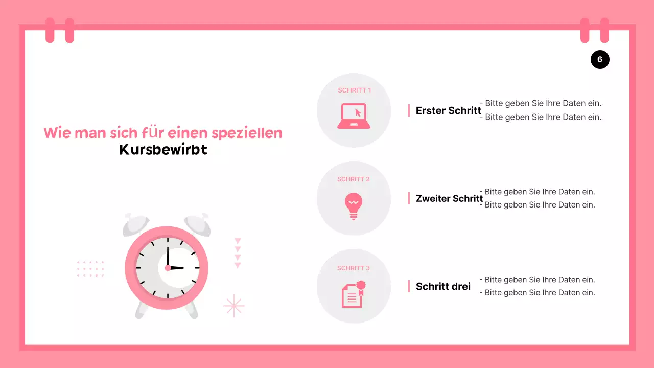 Eine einfache Einführung in die Schulferien in Grün und Rosa