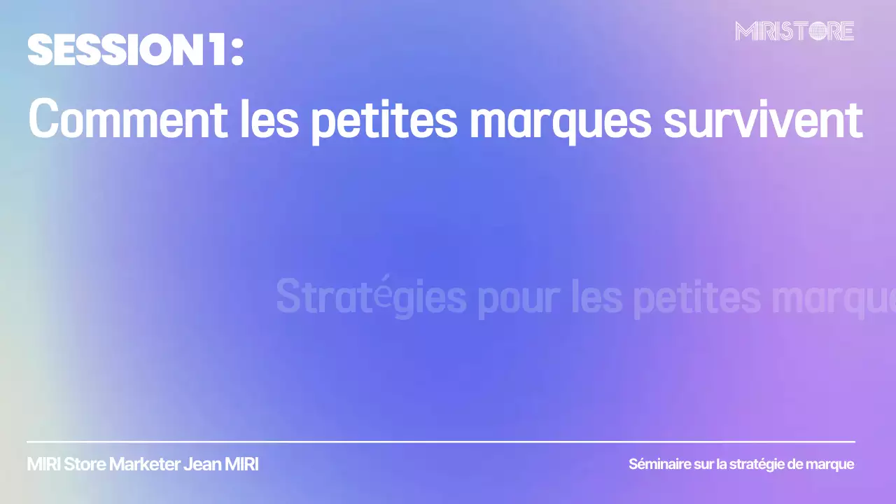 Planification de la présentation d'une étude de cas pour un séminaire sur une marque simple bleue et violette