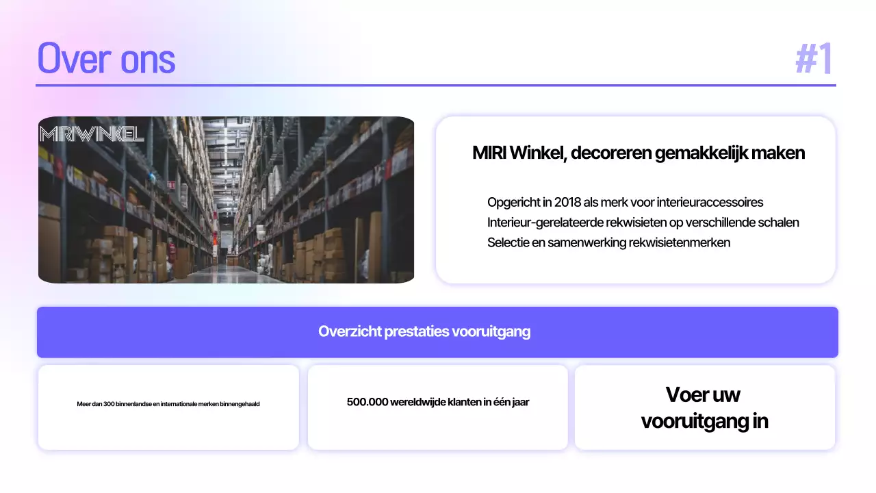 Planning case study presentatie voor een eenvoudig blauw en paars merkseminar