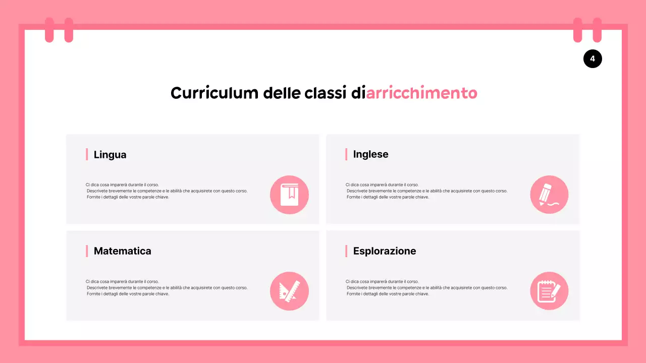Una semplice introduzione alle vacanze scolastiche in verde e rosa