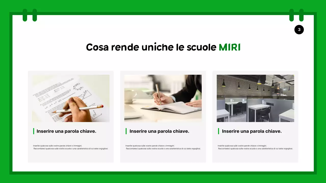 Una semplice introduzione alle vacanze scolastiche in verde e rosa