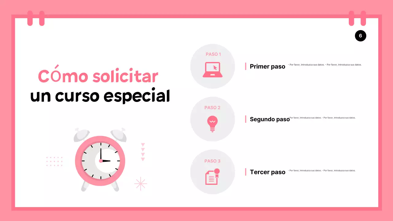 Una sencilla introducción a las vacaciones escolares en verde y rosa