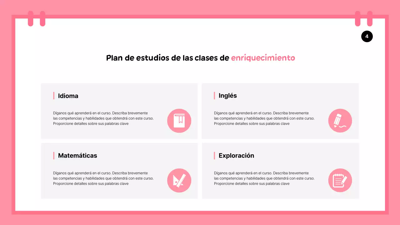 Una sencilla introducción a las vacaciones escolares en verde y rosa