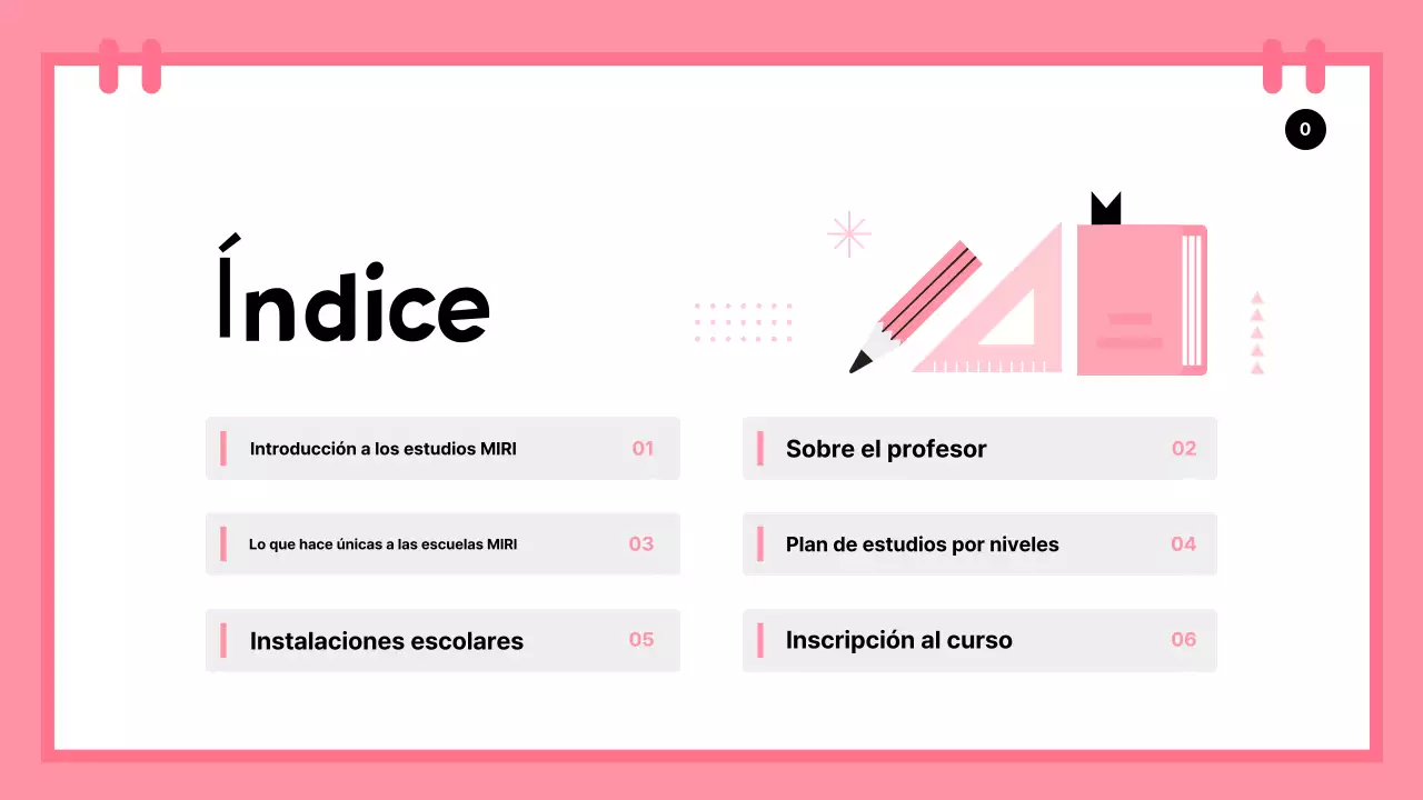 Una sencilla introducción a las vacaciones escolares en verde y rosa