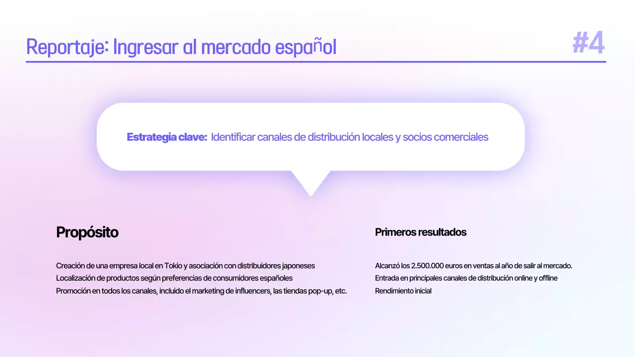 Planificación de la presentación de un estudio de caso para un sencillo seminario sobre marcas azules y moradas