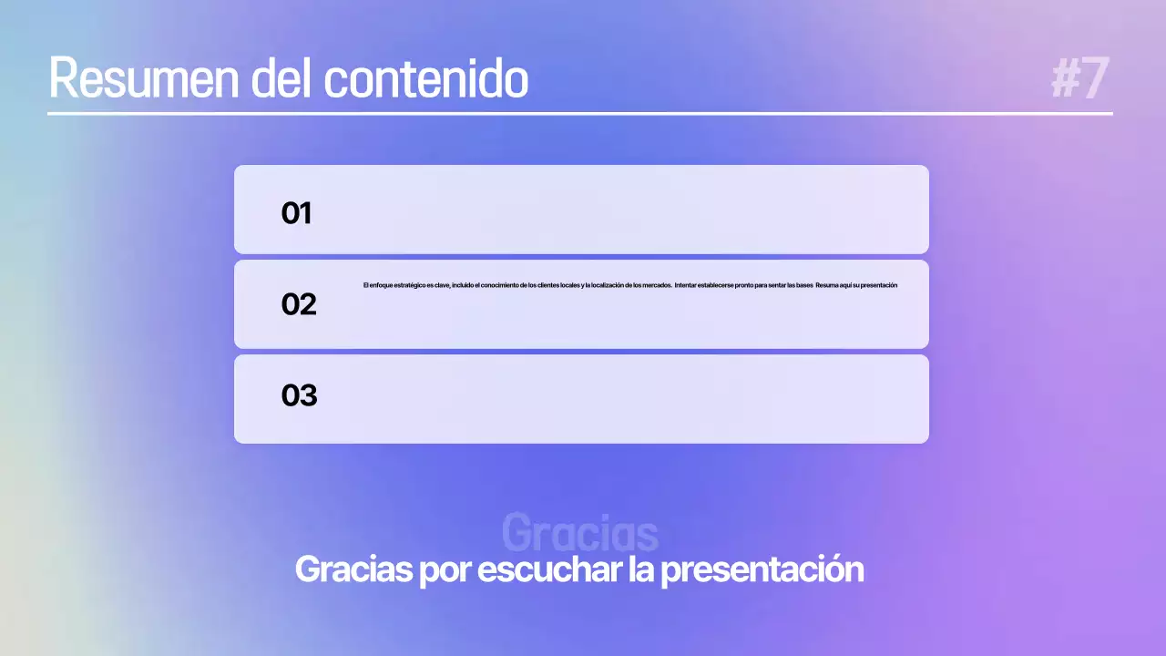 Planificación de la presentación de un estudio de caso para un sencillo seminario sobre marcas azules y moradas