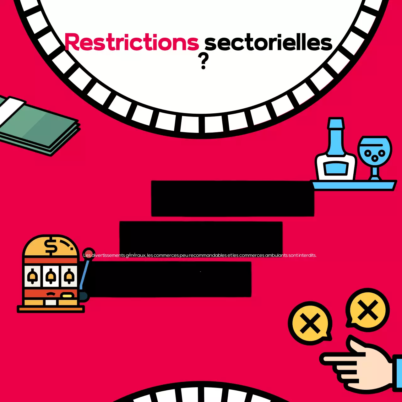 Promotion de prêt pop-artistique en rouge et noir