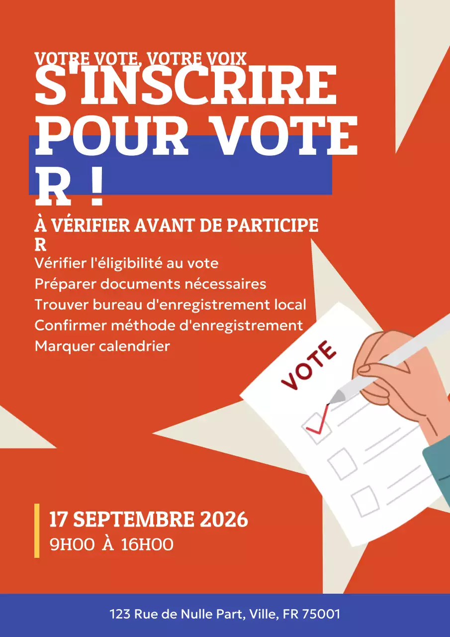 Encouragez le vote aux élections générales américaines avec cette beauté rouge et bleu marine.