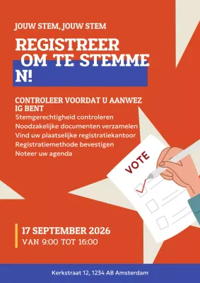 Promoot stemmen in de algemene verkiezingen in de VS met deze rode en marineblauwe schoonheid