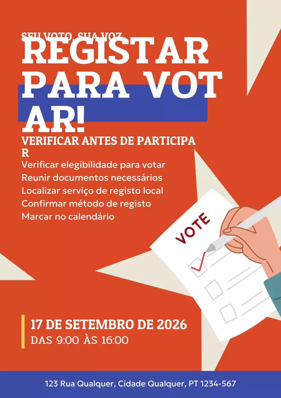 Promova o voto nas eleições gerais dos EUA com esta beleza vermelha e azul-marinho