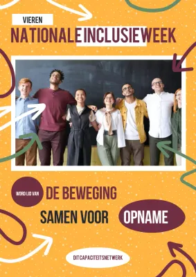 Oranje en rood Modern Promotie Nationale Inclusieweek