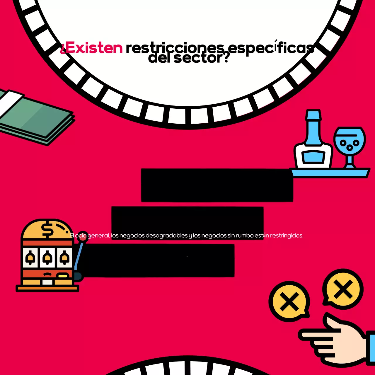 Promoción pop-artística del préstamo en rojo y negro