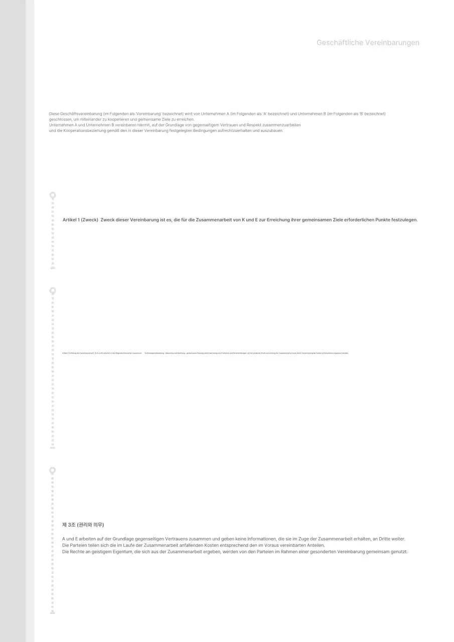 Eine einfache graue und weiße Unternehmensvorlage