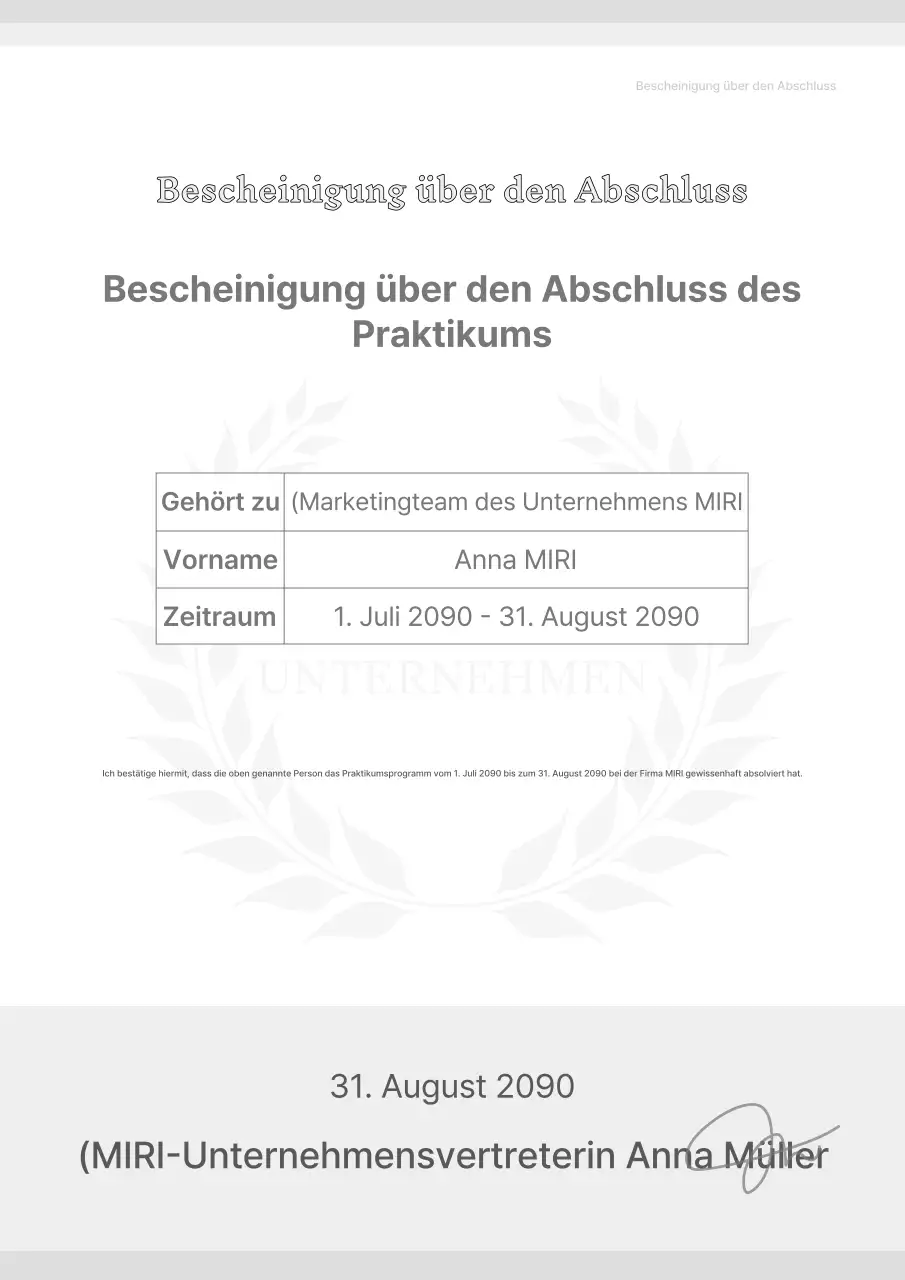 Eine einfache graue und weiße Unternehmensvorlage