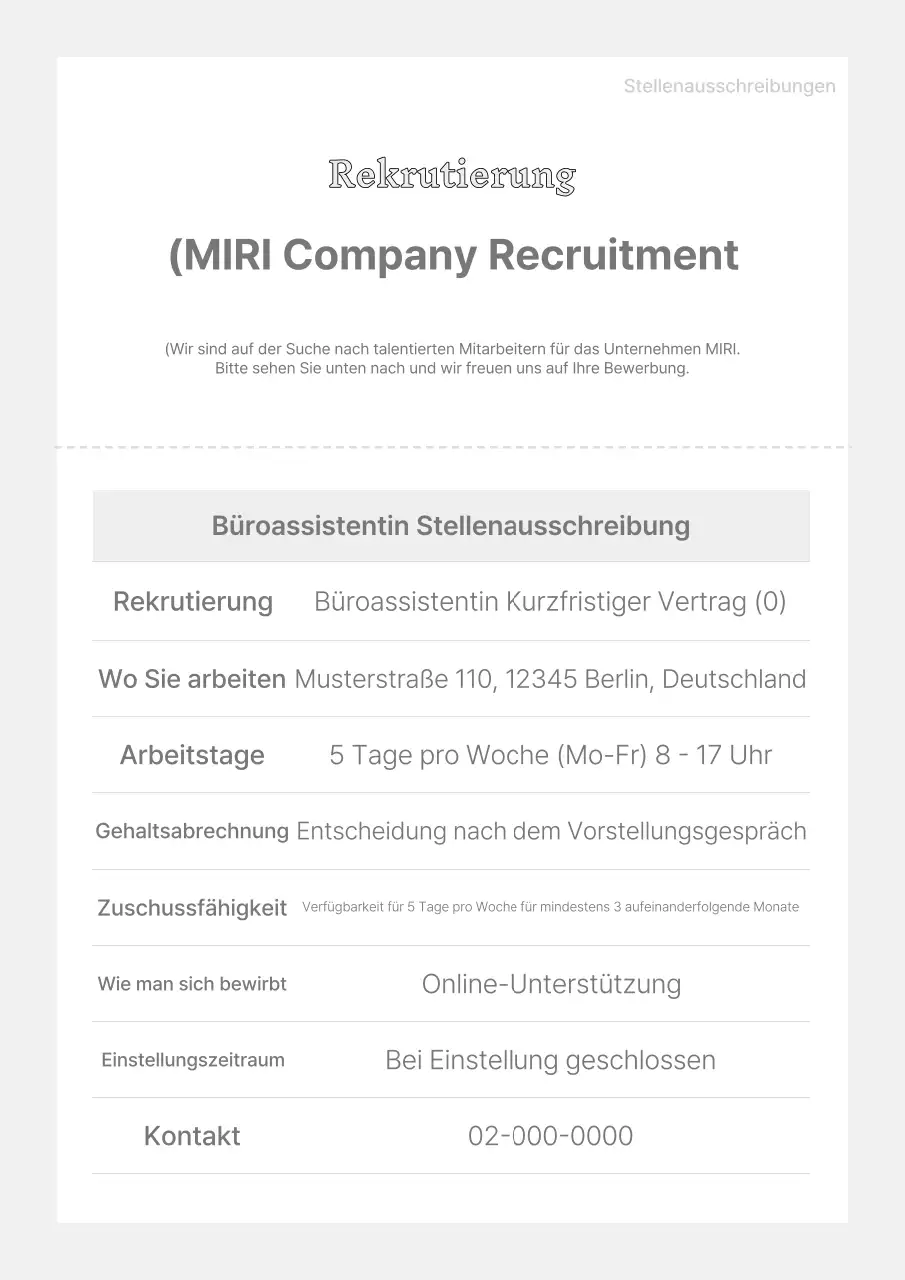 Eine einfache graue und weiße Unternehmensvorlage