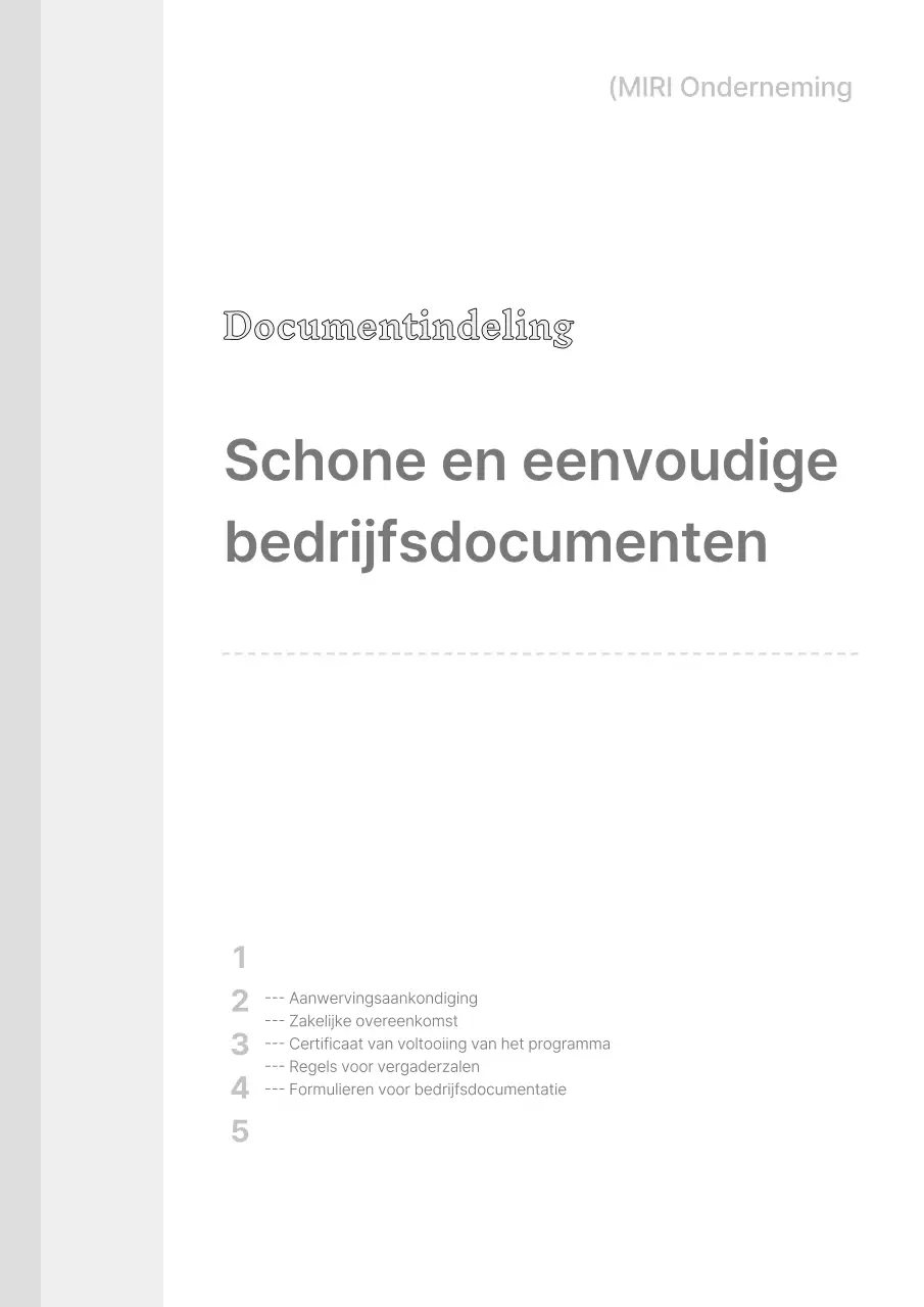 Een eenvoudige suite met grijze en witte bedrijfssjablonen