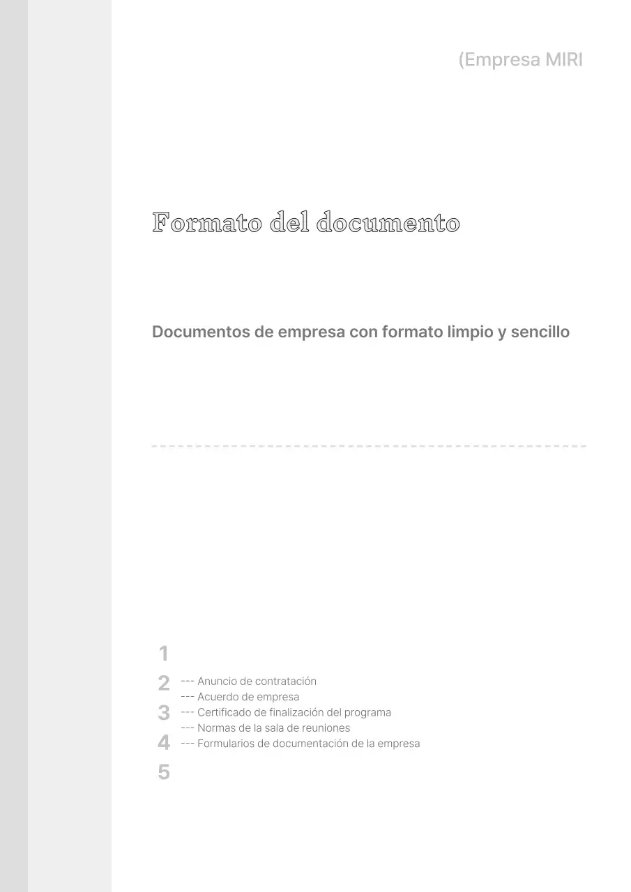 Una sencilla plantilla corporativa en gris y blanco