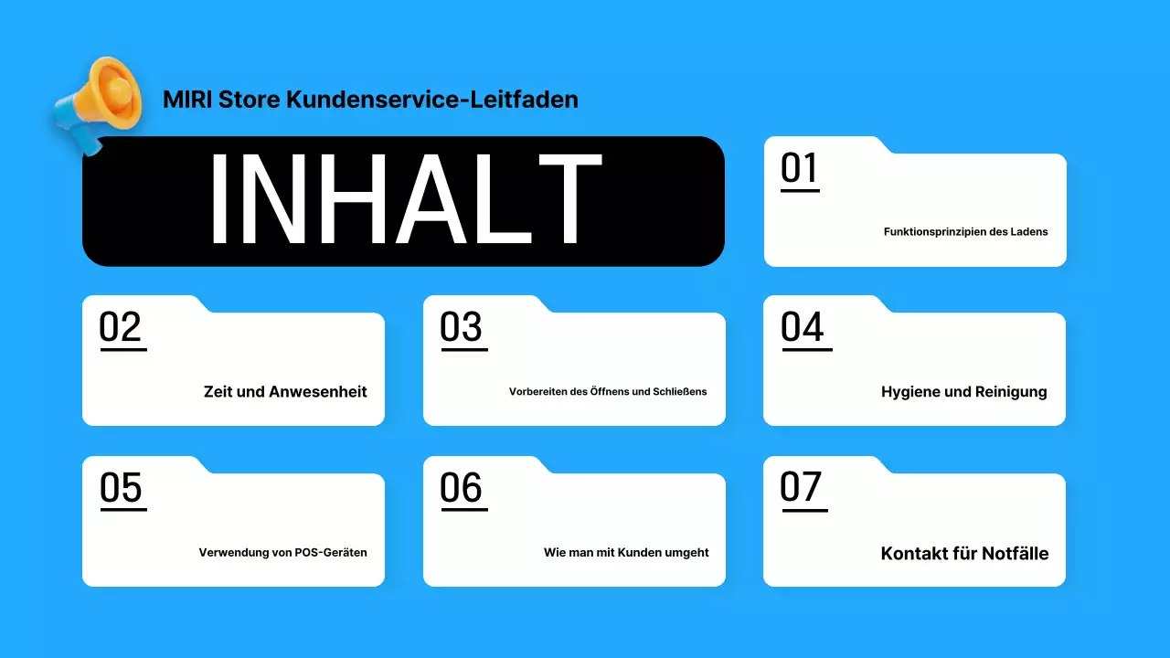 Ein Leitfaden zur Führung eines trendigen Geschäfts in Hellblau und Schwarz erklärt