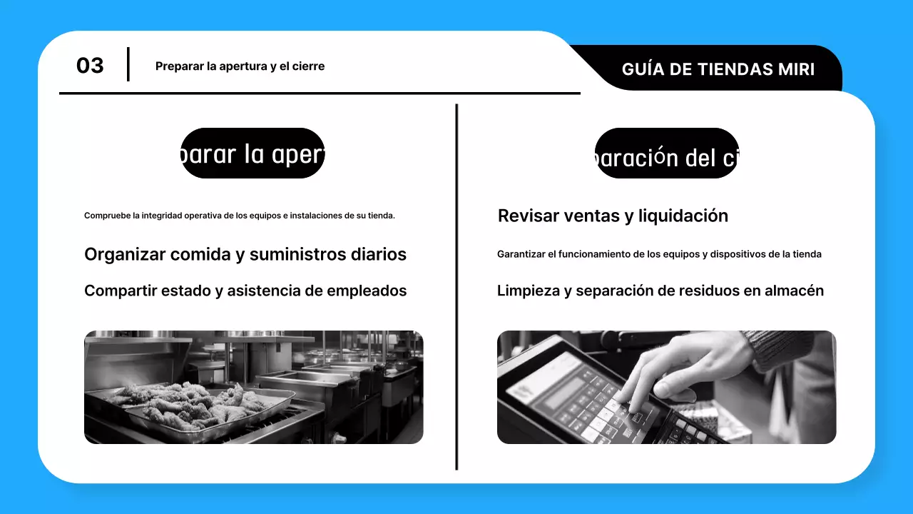 Una guía para llevar una tienda de moda en azul claro y negro explicada