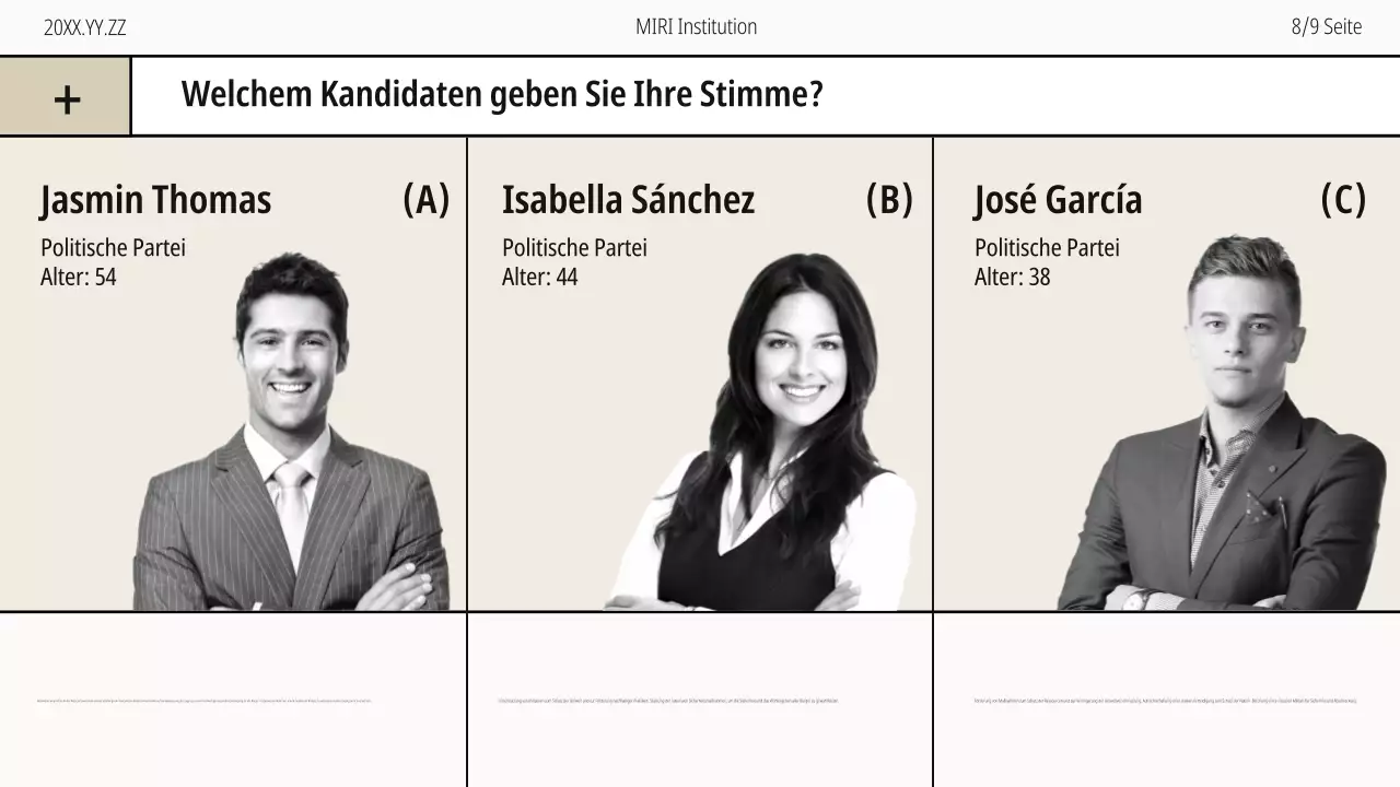 Beigefarbener und schwarz-weißer moderner Leitfaden zum Tag der Wählerregistrierung