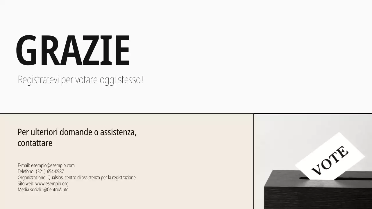 Guida moderna alla Giornata della registrazione degli elettori in beige e in bianco e nero