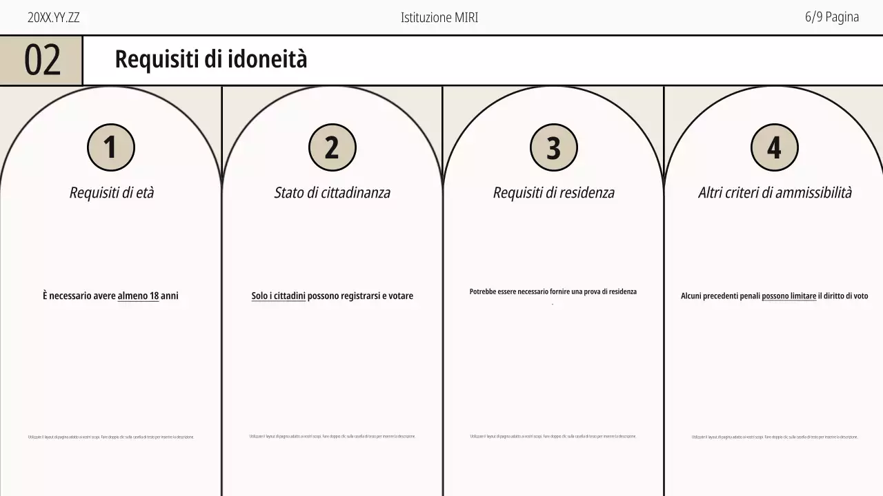 Guida moderna alla Giornata della registrazione degli elettori in beige e in bianco e nero