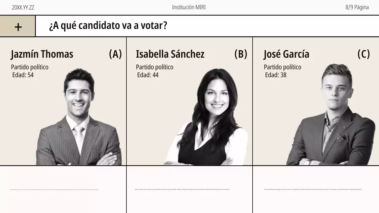 Guía moderna del Día del Registro de Votantes en beige y blanco y negro