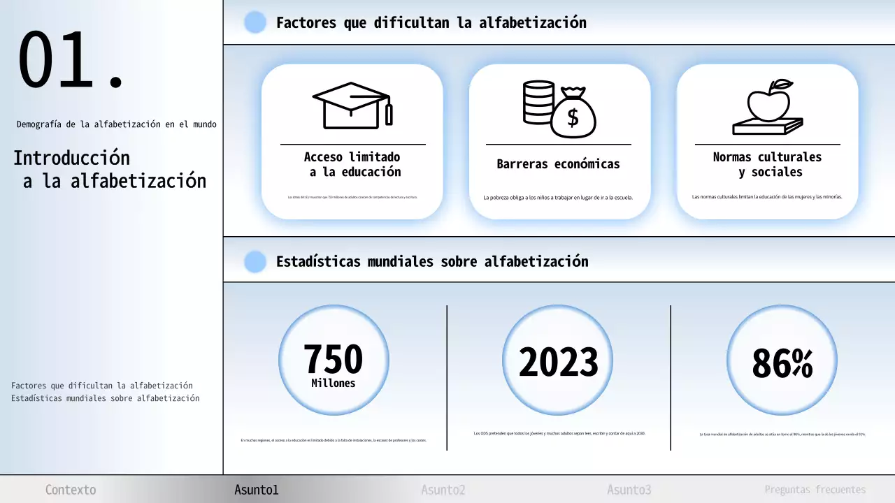 Skyblue And Grey Modern Literacy Lecture Material
