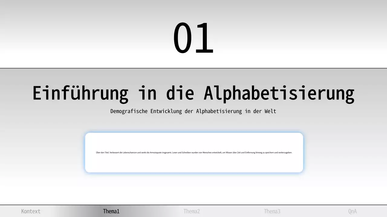 Blaue und weiße Minimal Literacy Studienmaterialien