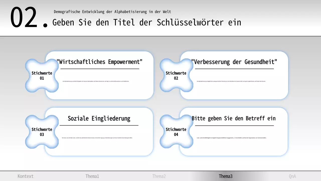 Blaue und weiße Minimal Literacy Studienmaterialien