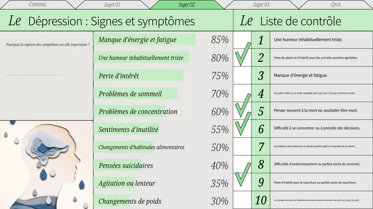 Matériel de conférence sur les soins de santé mentale minimaux en rouge et gris