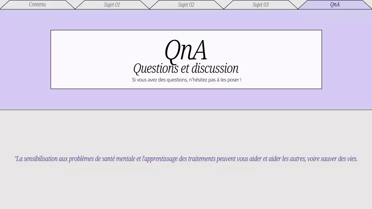 Matériel de conférence sur les soins de santé mentale minimaux en rouge et gris