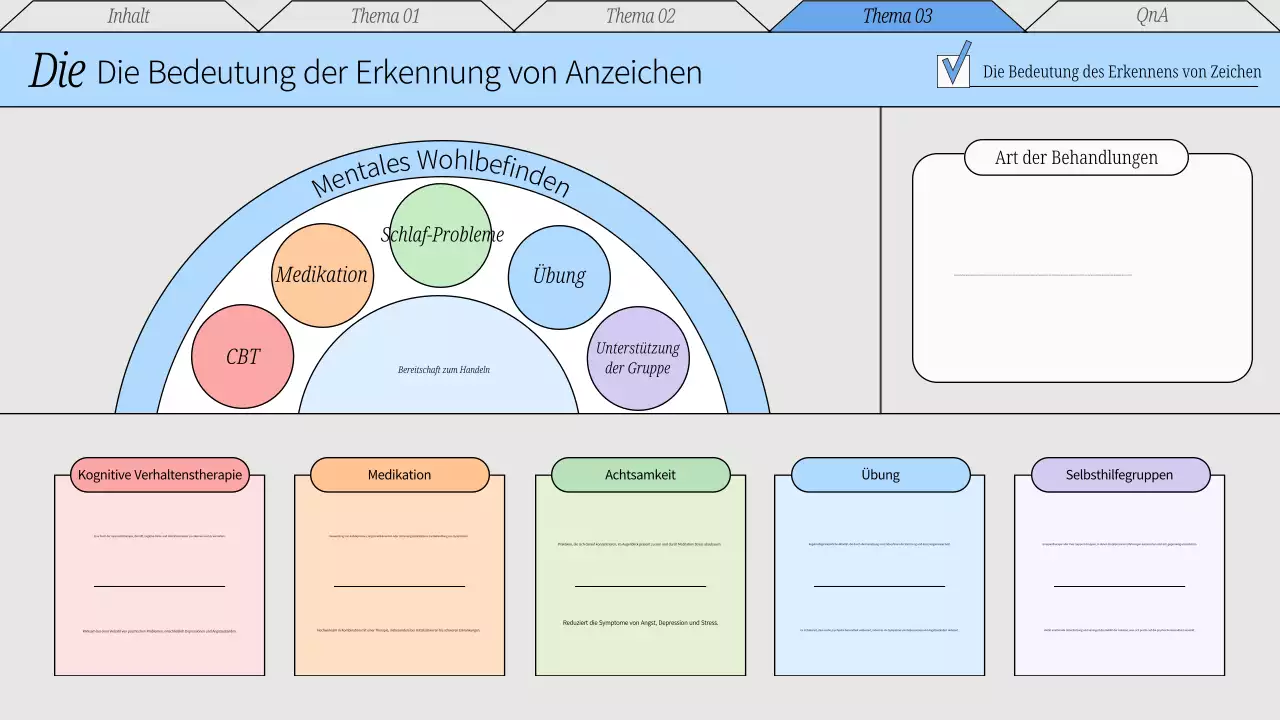 Rot und Grau Minimal Mental Wellness Care Vortragsmaterial