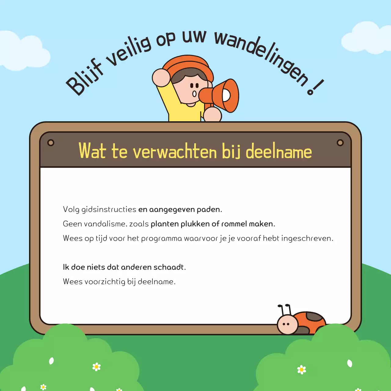 Bevorder een groene en bruine wandeling in het park