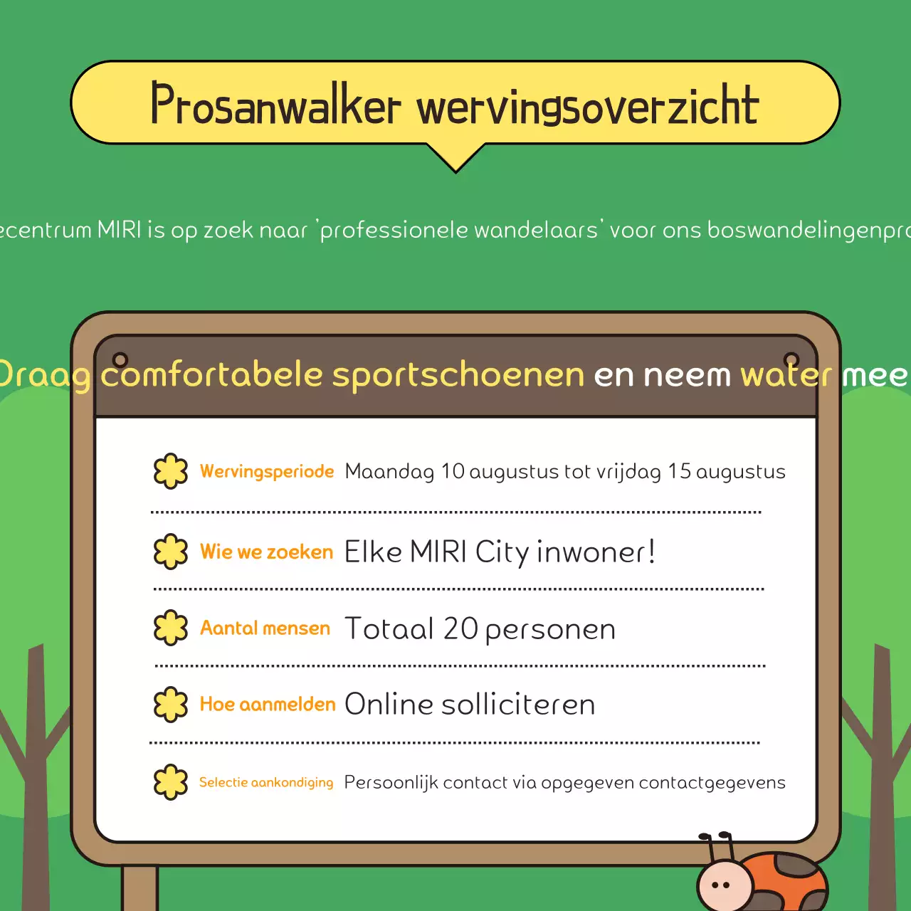 Bevorder een groene en bruine wandeling in het park