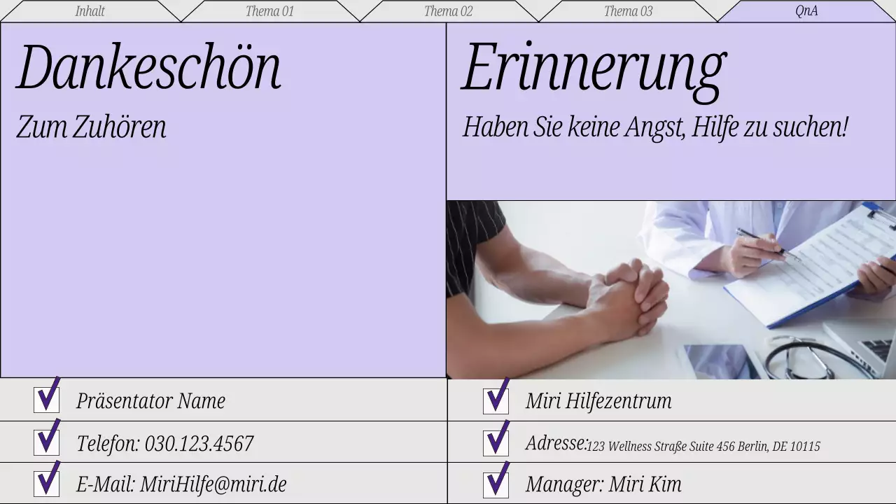 Rot und Grau Minimal Mental Wellness Care Vortragsmaterial