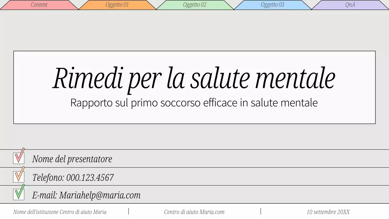 Rosso e grigio Materiale didattico per la cura del benessere mentale minimo