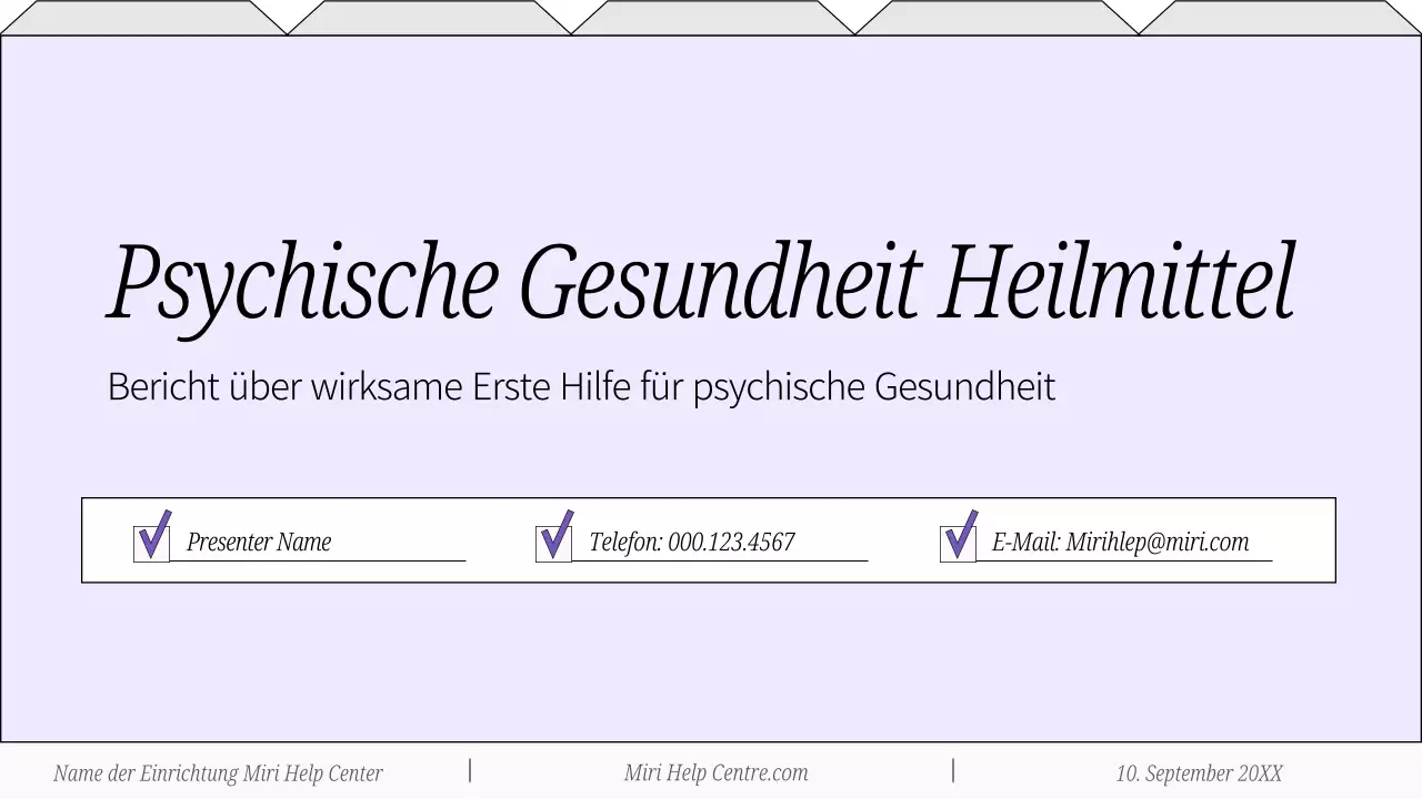 Flieder und weißes Plain Ratgeber Psychische Gesundheit