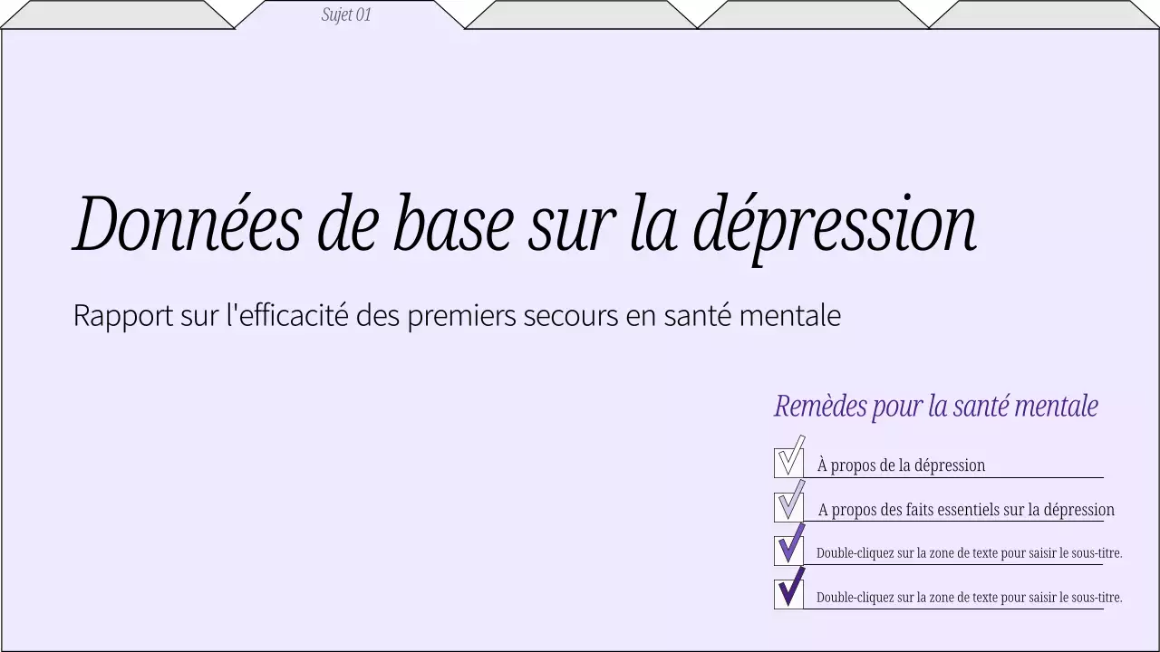 Lilas et blanc Guide des remèdes pour la santé mentale