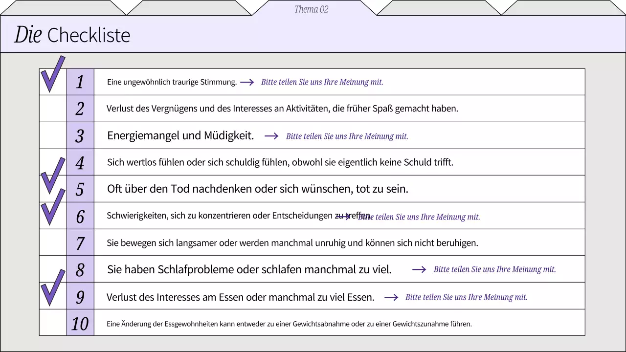 Flieder und weißes Plain Ratgeber Psychische Gesundheit
