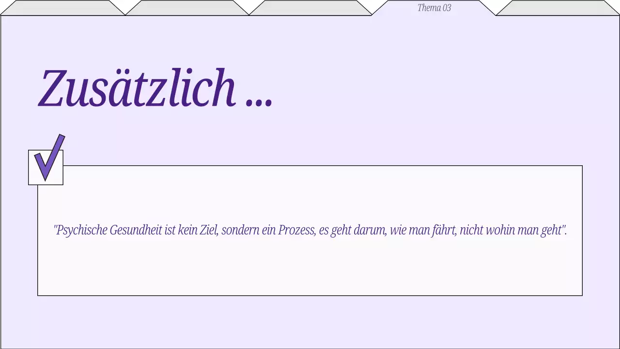 Flieder und weißes Plain Ratgeber Psychische Gesundheit